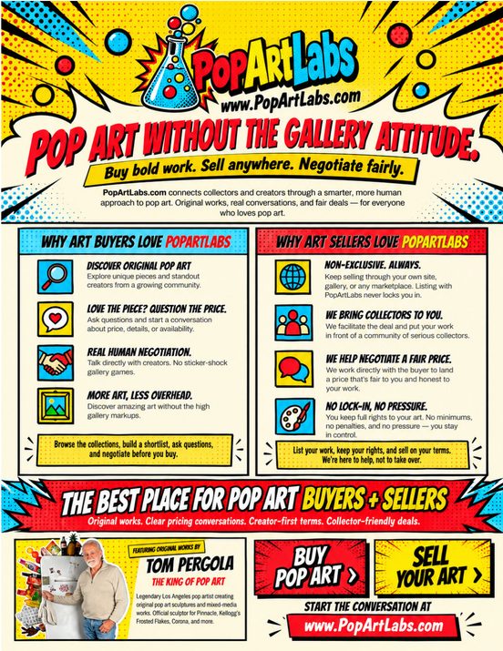 Pop Art Labs one-page promotional flyer